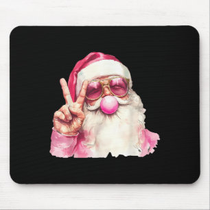 Santa Claus bläst Bubble Gum Nk Sungles Weihnachte Mousepad