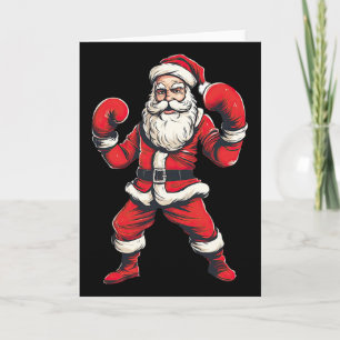 Santa Claus Boxer Boxen Kickboxen Weihnachtsmarkt Karte