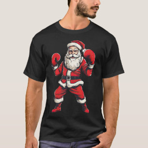 Santa Claus Boxer Boxing Kickboxing Weihnachtsmart T-Shirt