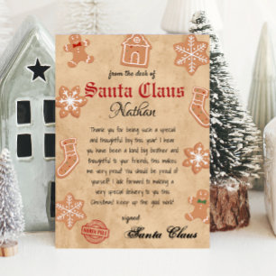 Santa Claus Brief vom Vintagen Printable vom Weihn