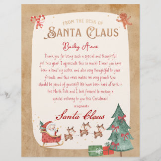 Santa Claus Brief von Santa Sled Printable