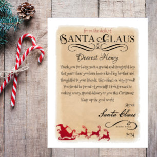Santa Claus Brief von Santa Sleigh Printable