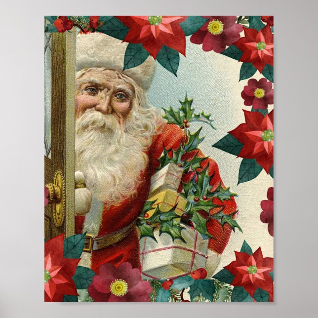 Santa Claus bringing gifts and presents Poster (Vorne)