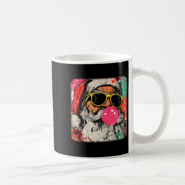 Santa Claus Bubble Gum Merry Xmas Painting Men Wom Kaffeetasse (Rechts)