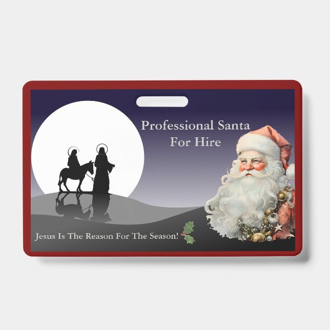 Santa Claus Business Card Jesus Is The Reason Ausweis (Vorderseite)