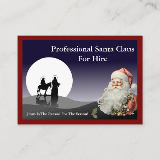 Santa Claus Business Card Jumbo Big Big Visitenkarte