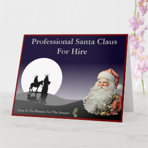 Santa Claus Business Card Jumbo Mailer Karte