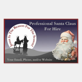 Santa Claus Business Card Stickers