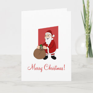 Santa Claus Cartoon Feiertagskarte
