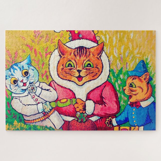 Santa Claus Cat, Louis Wain Puzzle (Horizontal)