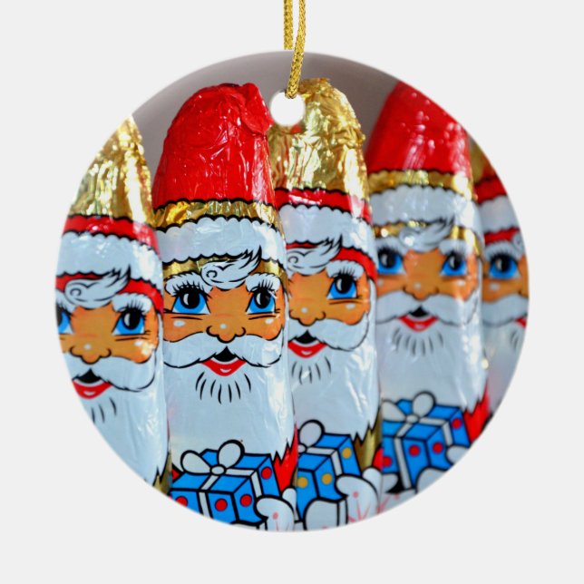 Santa Claus Chocolates Ornament Runde (Vorne)