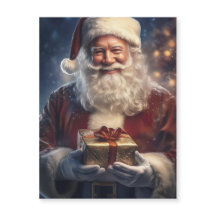 Santa Claus Christmas Card Magnet