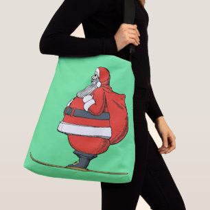 SANTA CLAUS CHRISTMAS CROSS BODY BAG PURS TRAGETASCHEN MIT LANGEN TRÄGERN