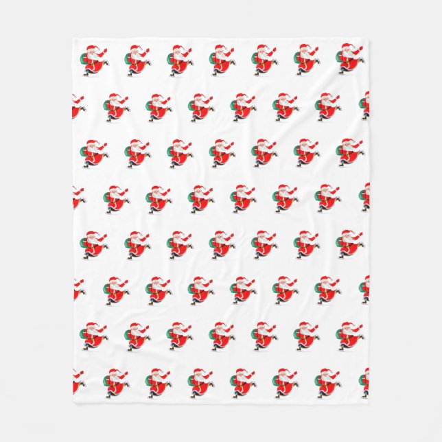 Santa Claus Christmas Fleece Blanket (Vorderseite)