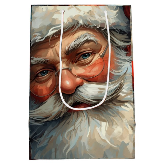 Santa Claus Christmas Mittlere Geschenktüte (Rückseite)