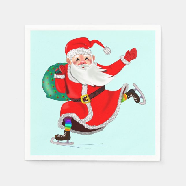 Santa Claus Christmas Napkins Serviette (Vorderseite)
