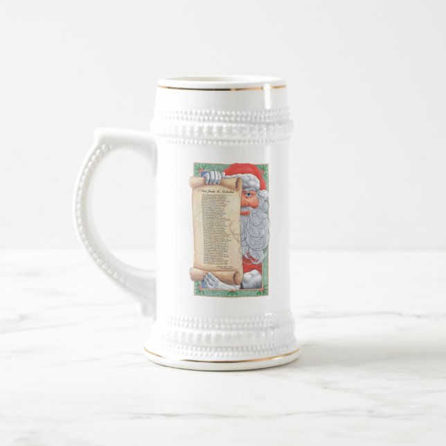 Santa Claus Christmas Stein Bierglas (Links)