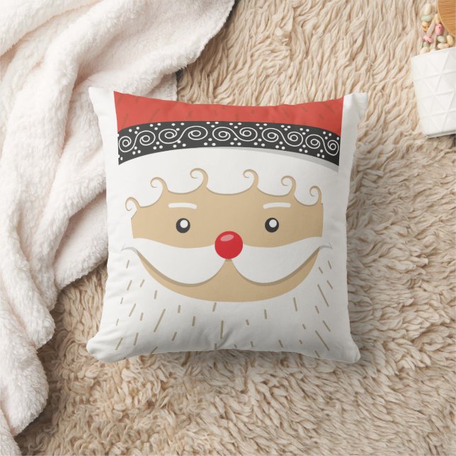 SANTA CLAUS CHRISTMAS THROW PILLOW KISSEN (Decke)