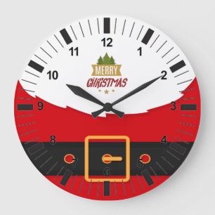 Santa Claus Christmas Wall Clock Große Wanduhr