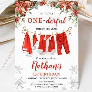 Santa Claus Clothesline Geburtstag Einladung