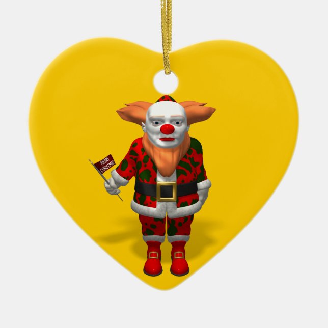 Santa Claus Clown Keramik Ornament (Vorne)