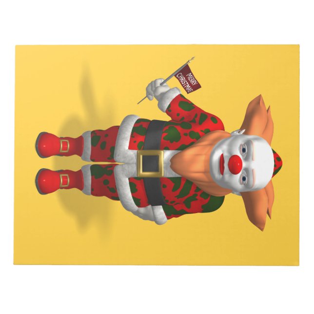 Santa Claus Clown Notizblock (Vorderseite)