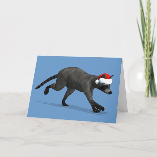 Santa Claus Coon Feiertagskarte (Vorderseite)