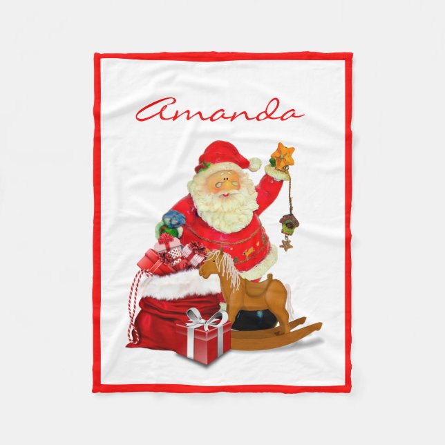 Santa Claus Cosy Christmas Fleece Blanket (Vorderseite)
