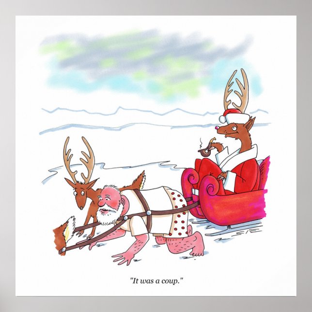 Santa Claus Coup mattes Poster (Vorne)