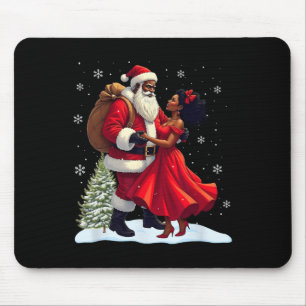 Santa Claus Couple tanzt Afrikanisch-Amerikanische Mousepad