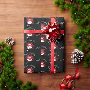 Santa Claus Crab Frohe Weihnachten Geschenkpapier