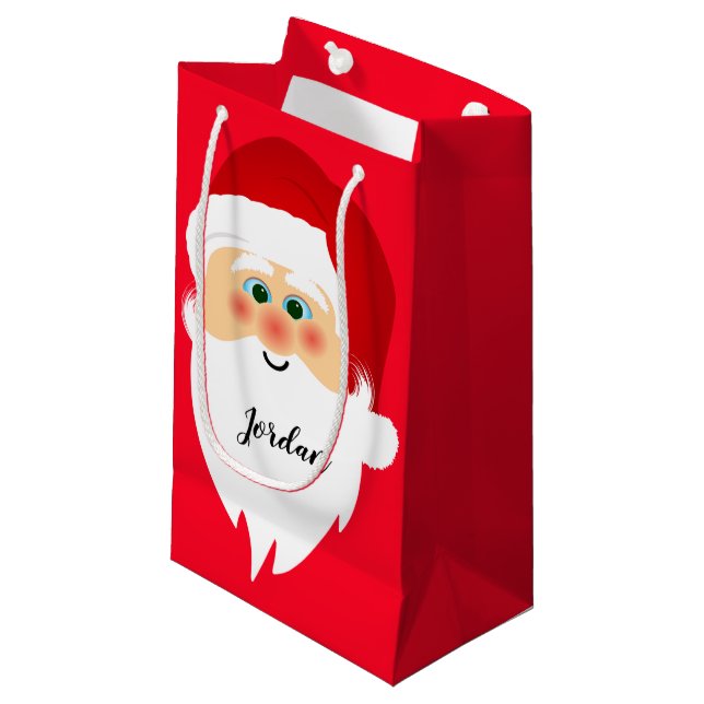 Santa Claus Design Geschenktasche Kleine Geschenktüte (Vorderseite Schrägansicht)