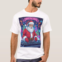 Santa Claus DJ Weihnachtsfeier T-Shirt