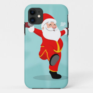 Santa Claus doing fitness exercises Case-Mate iPhone Hülle