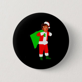 Santa Claus Donald Trump Funny Christma Ugly Xmas  Button