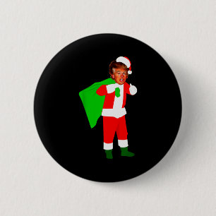 Santa Claus Donald Trump Lustiger Weihnachten Häss Button