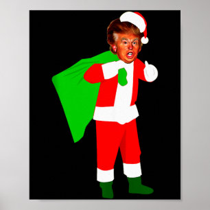 Santa Claus Donald Trump Lustiges Weihnachten Häss Poster