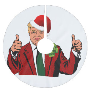 Santa Claus Donald Trump Weihnachtsbaumrock Polyester Weihnachtsbaumdecke