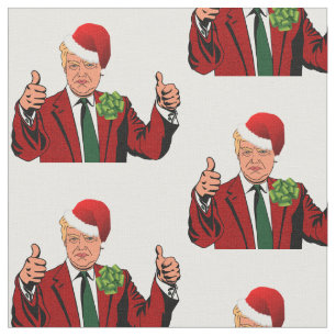 Santa Claus Donald Trump Weihnachtsstoff Stoff