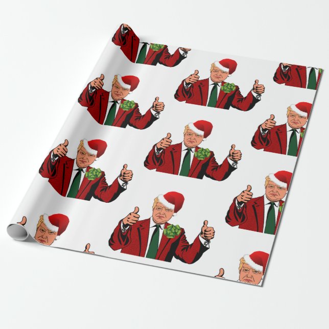 santa claus donald trump's wrastmas papier geschenkpapier (Ungerollt)
