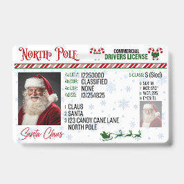 Santa Claus Driver License Christmas Abzeichen Ausweis