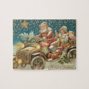 Santa Claus Driving Vintage Puzzle