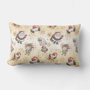 Santa Claus Elf Throw Pillow Lendenkissen