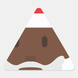 Santa claus emoji dreieckiger aufkleber