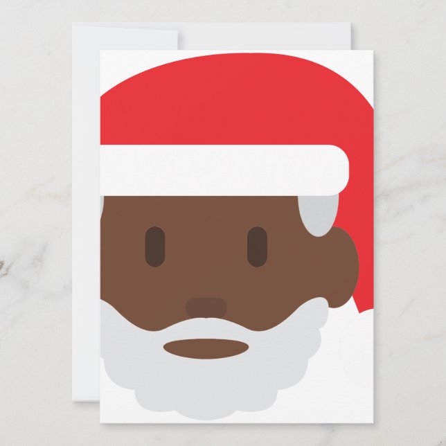 Santa claus emoji feiertagskarte (Vorderseite)