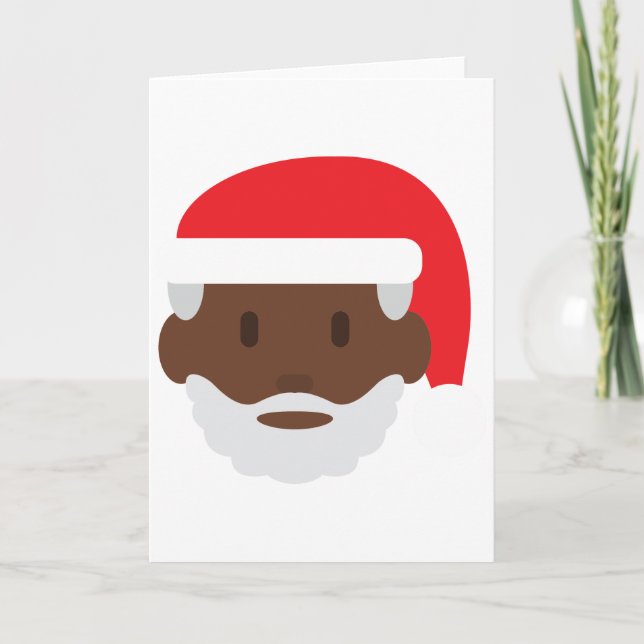 Santa claus emoji feiertagskarte (Vorderseite)