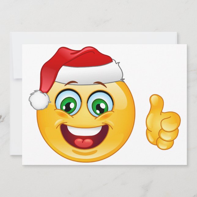 Santa claus emoji feiertagskarte (Vorderseite)