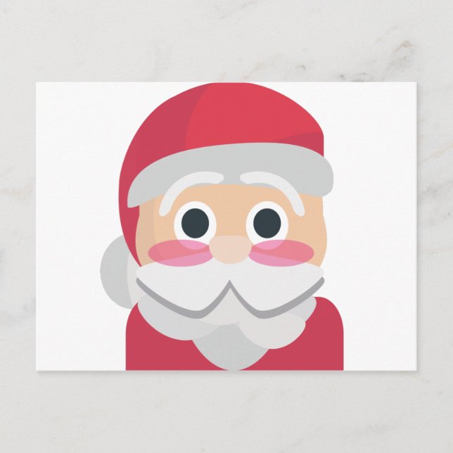 Santa claus emoji feiertagspostkarte (Vorderseite)