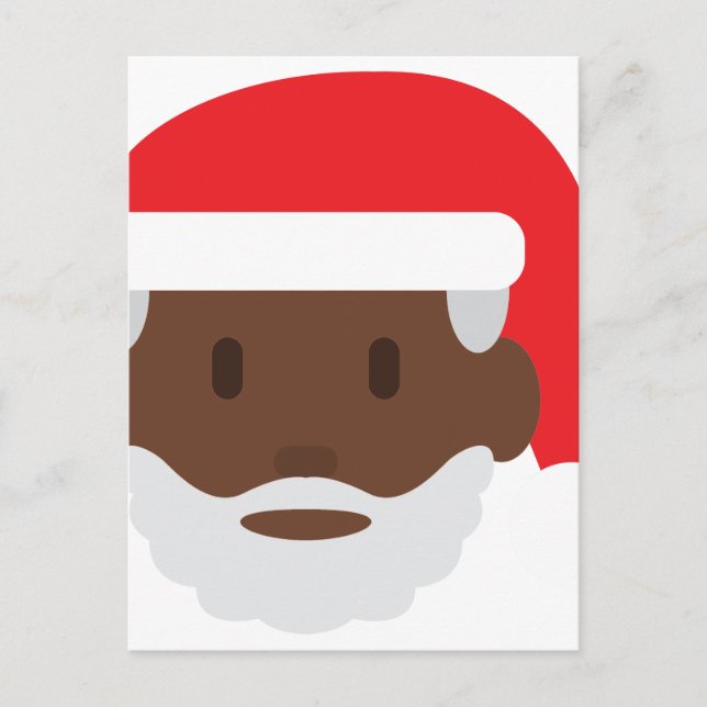 Santa claus emoji feiertagspostkarte (Vorderseite)