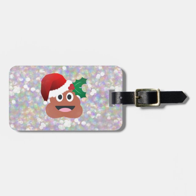 Santa claus emoji gepäckanhänger (Vorderseite horizontal)